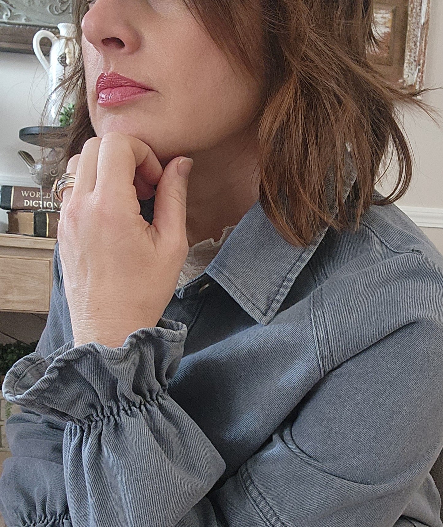 Denim mini dress