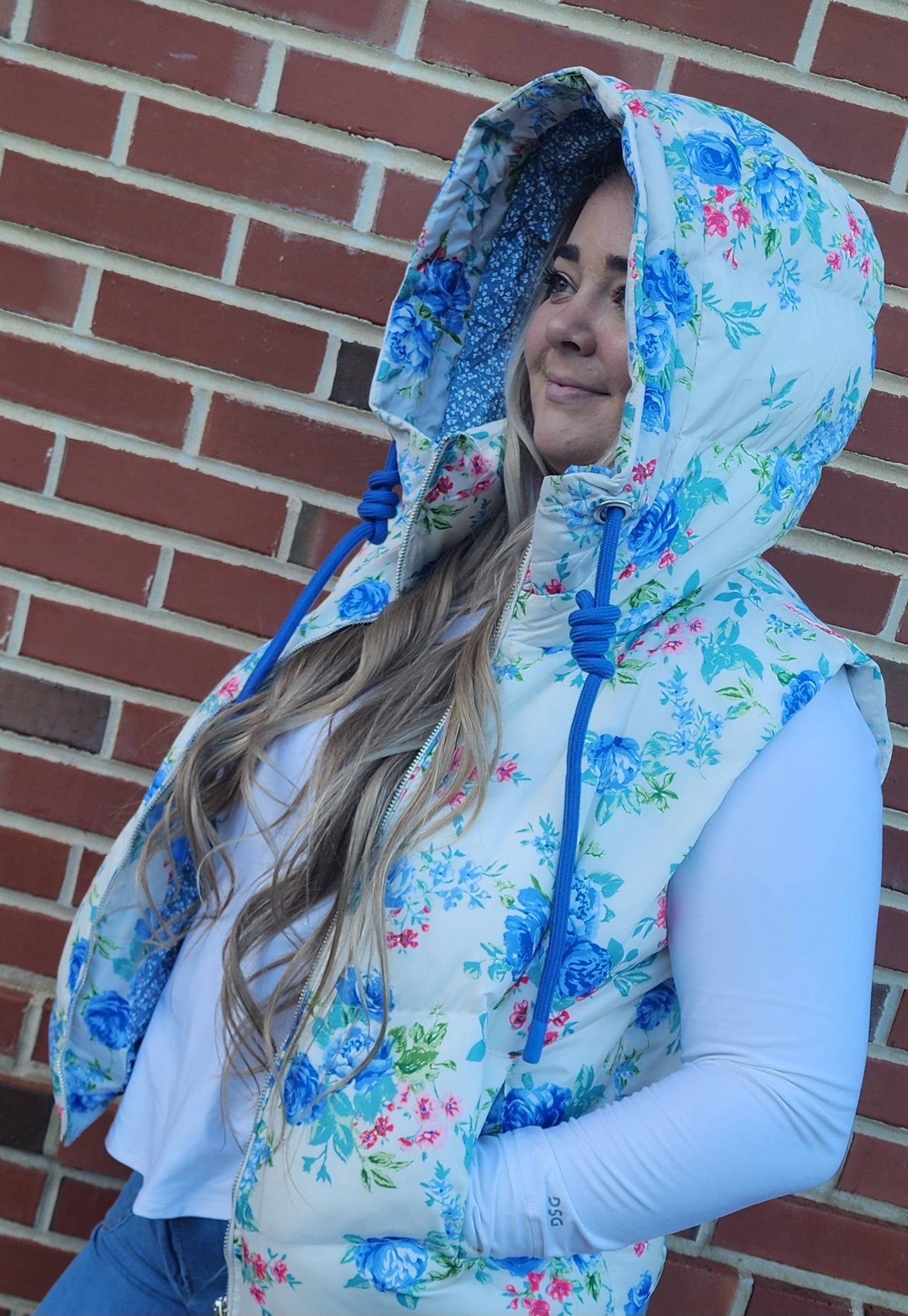 Floral Puffer Vest