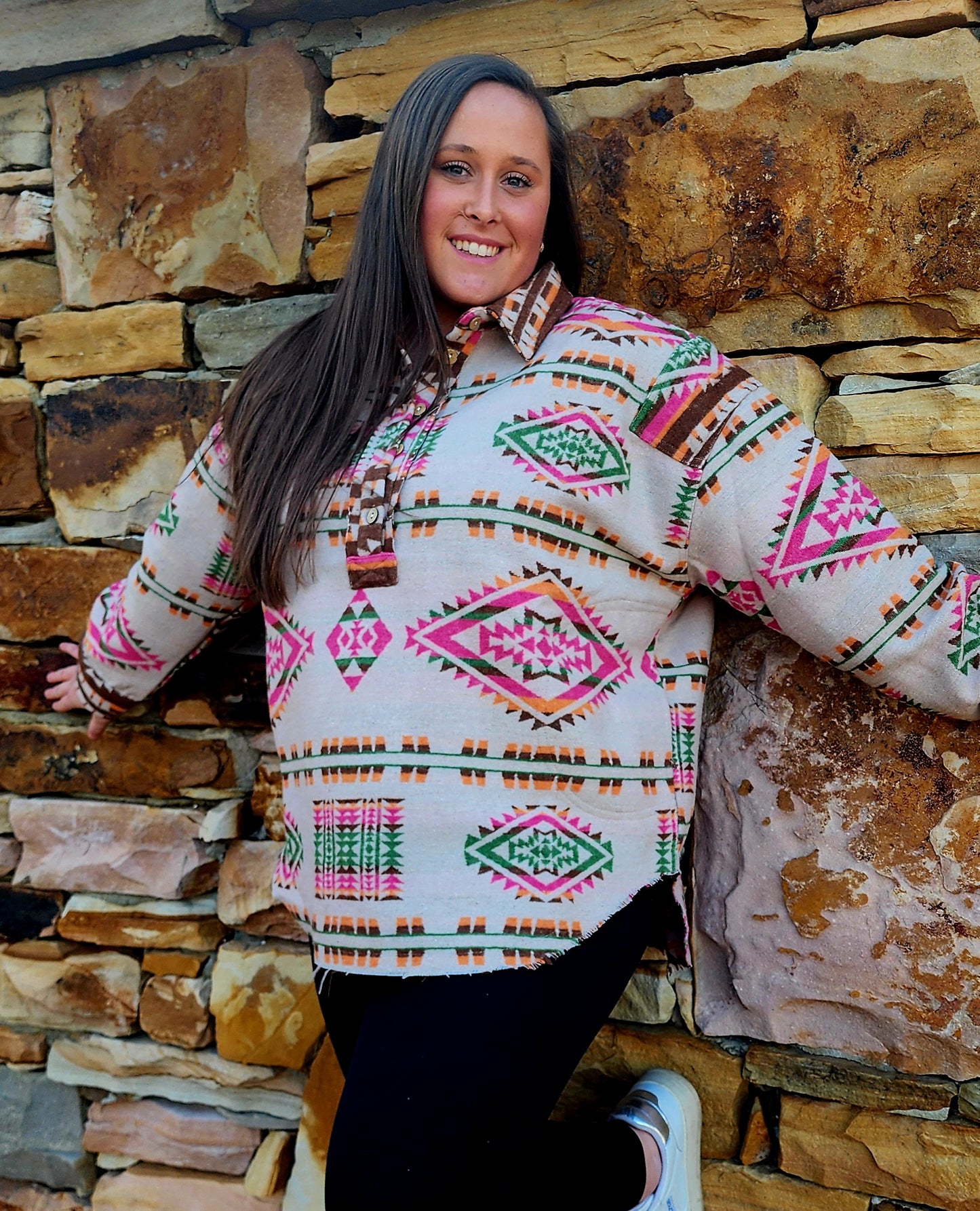 Aztec Pullover Top