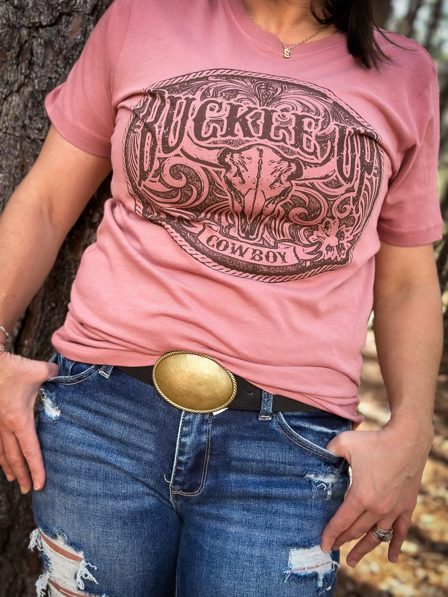"Buckle Up" short sleeve T-shirt
