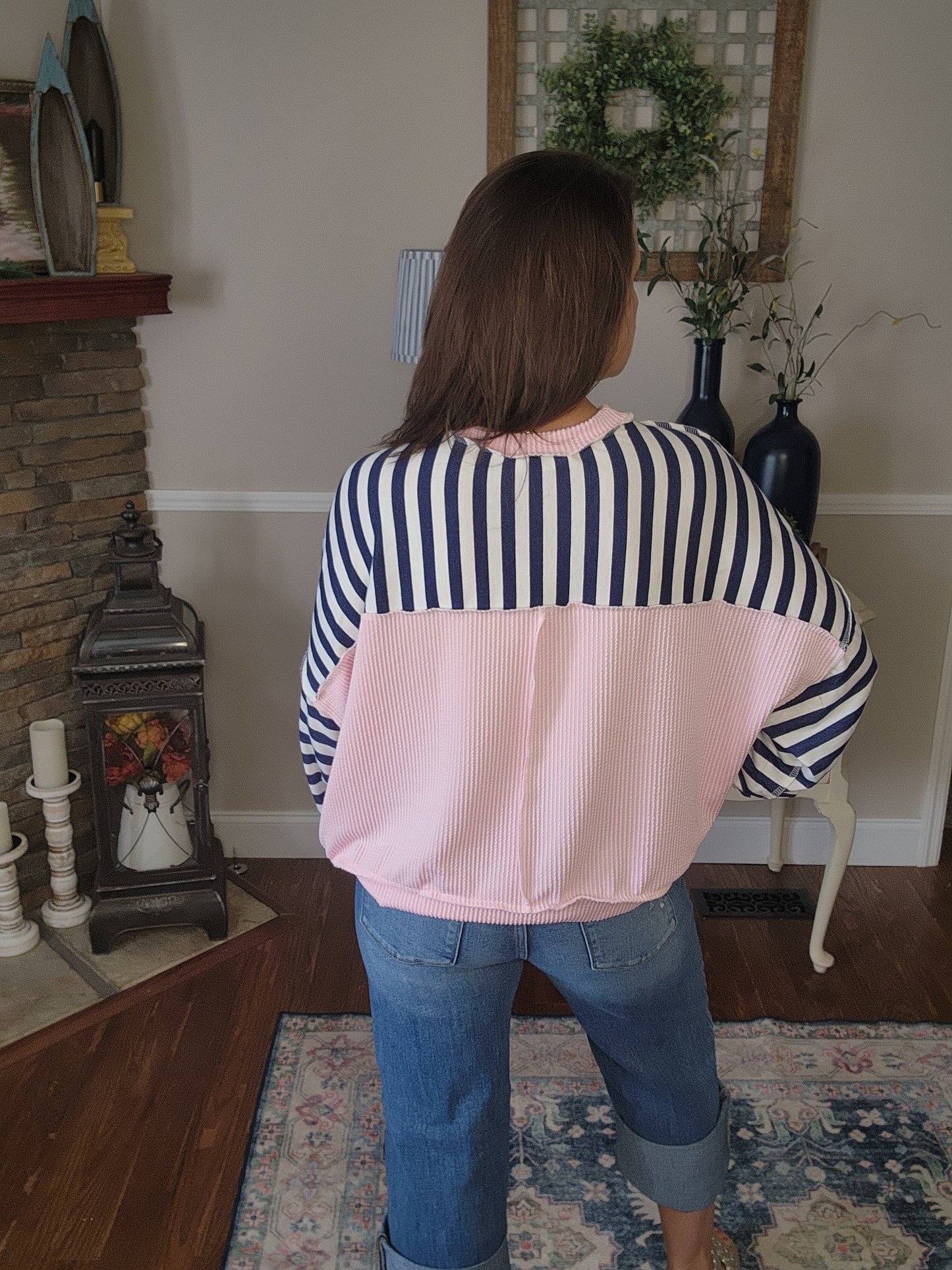 The Marina Crew Neck Oversized Long Sleeve Top
