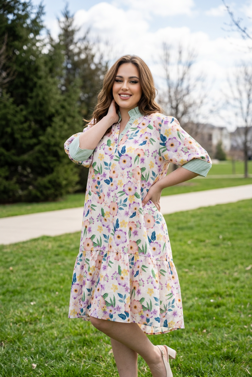 Floral Tiered Dress