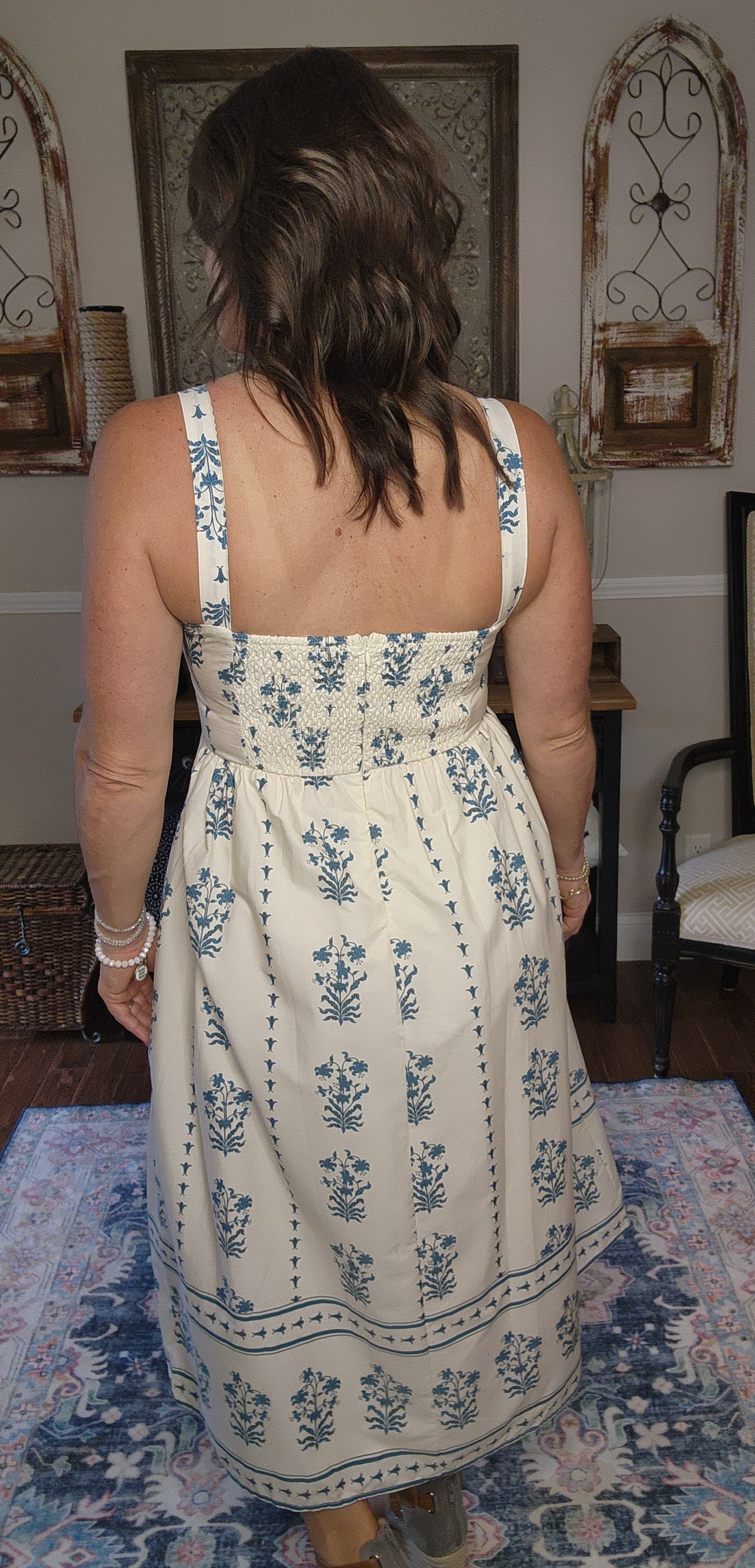 The Camila Floral Print Midi Dress
