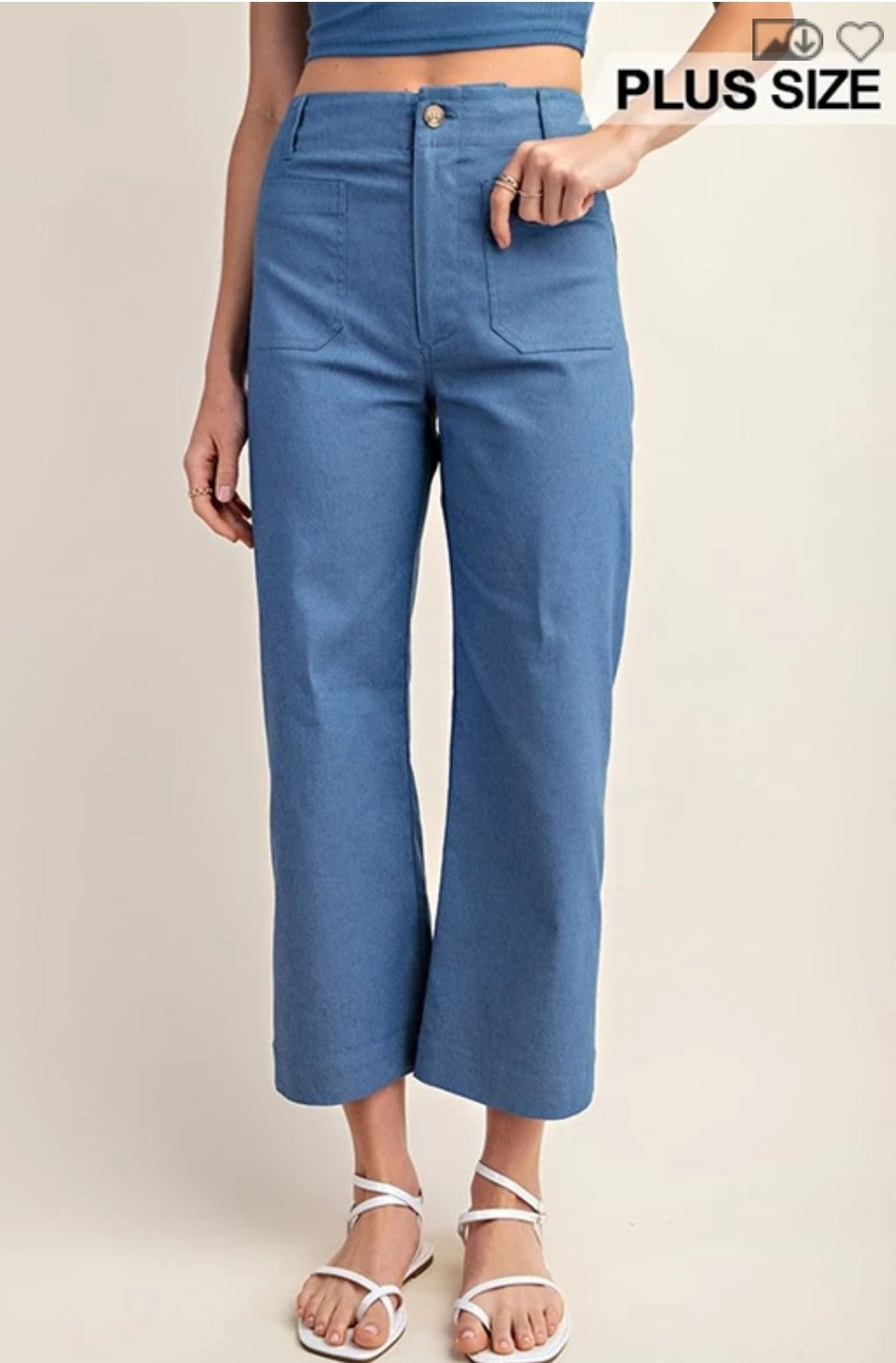 Denim Cropped Pants