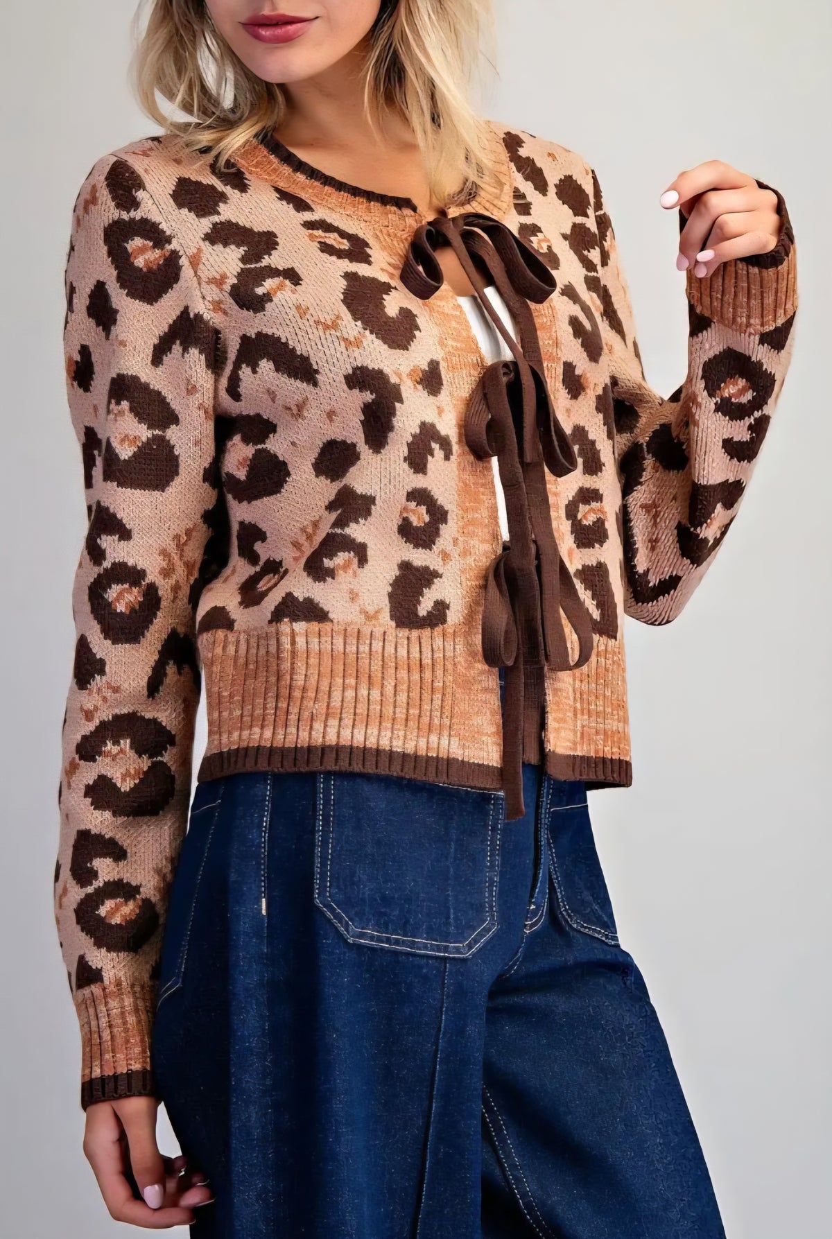 Leopard long sleeve cardigan
