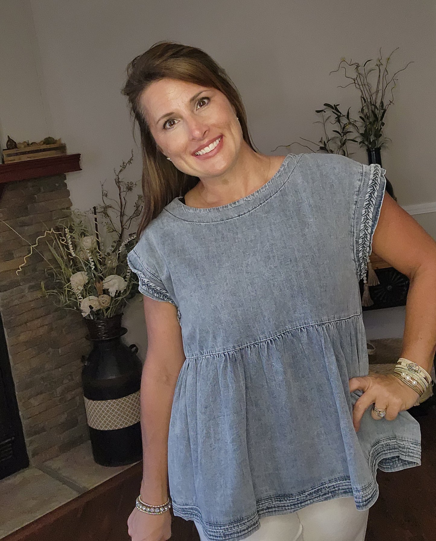 The Jolene Denim Top