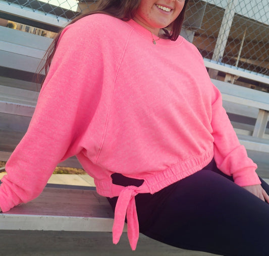 Side Tie Sweatshirt