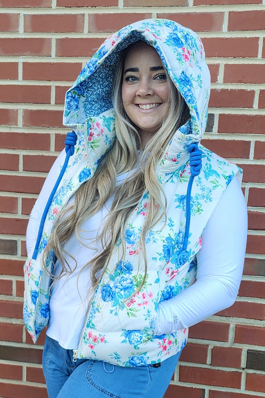 Floral Puffer Vest