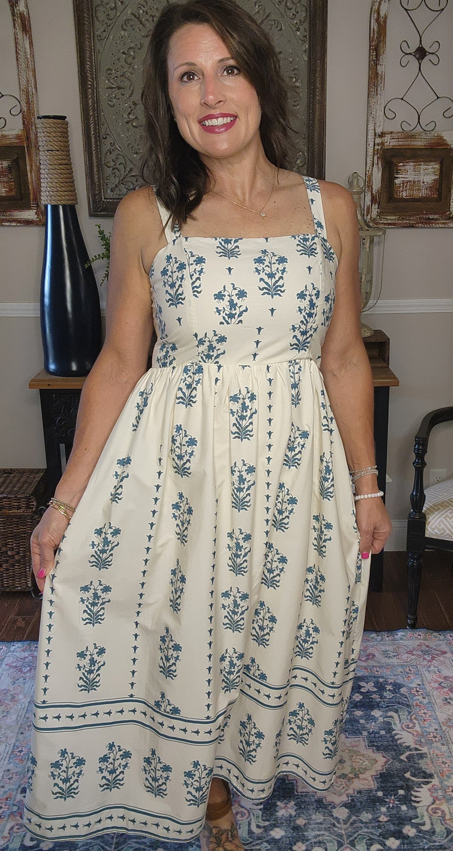 The Camila Floral Print Midi Dress