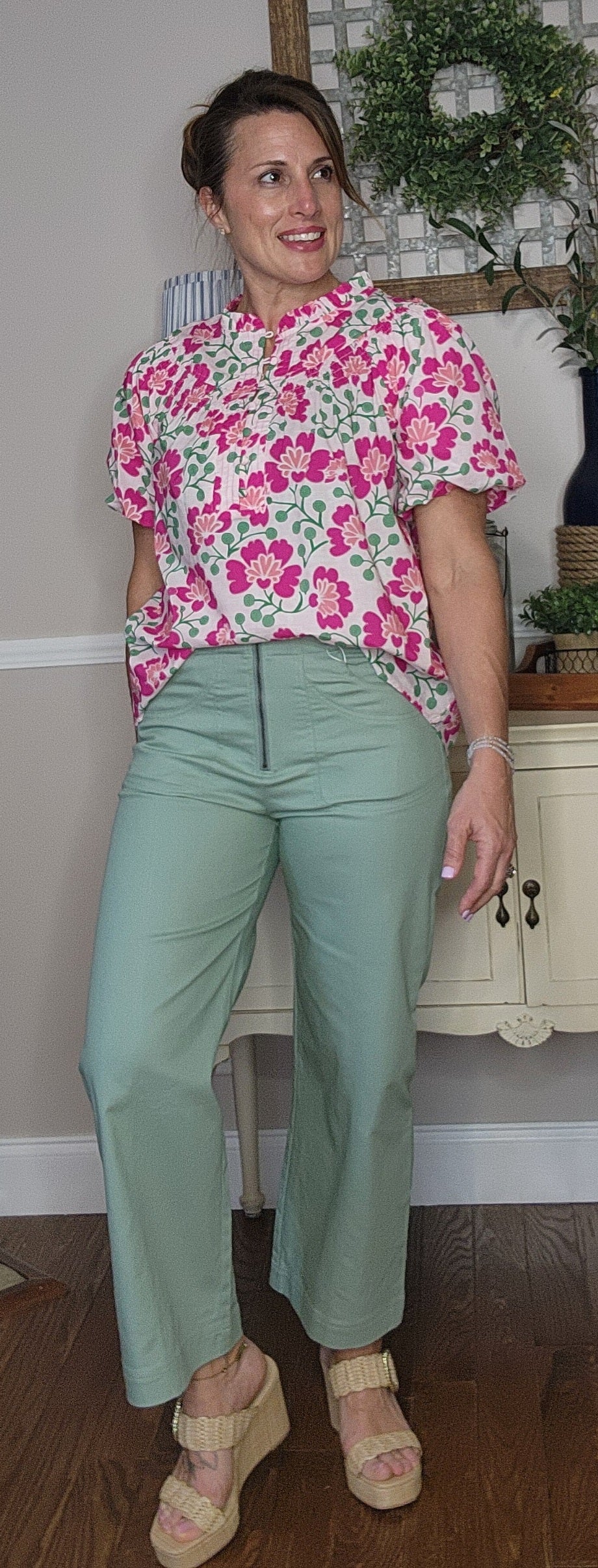 Cropped Exposed Zipper Pants