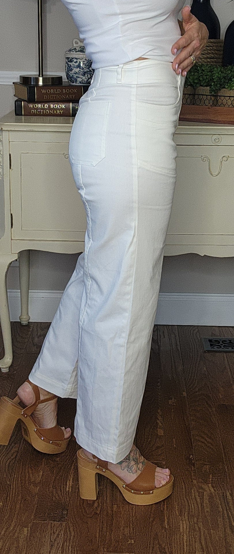 Cropped Exposed Zipper Pants