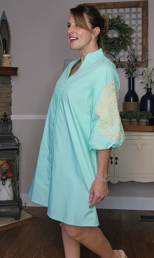The Mitzi Ballon Sleeve Dress