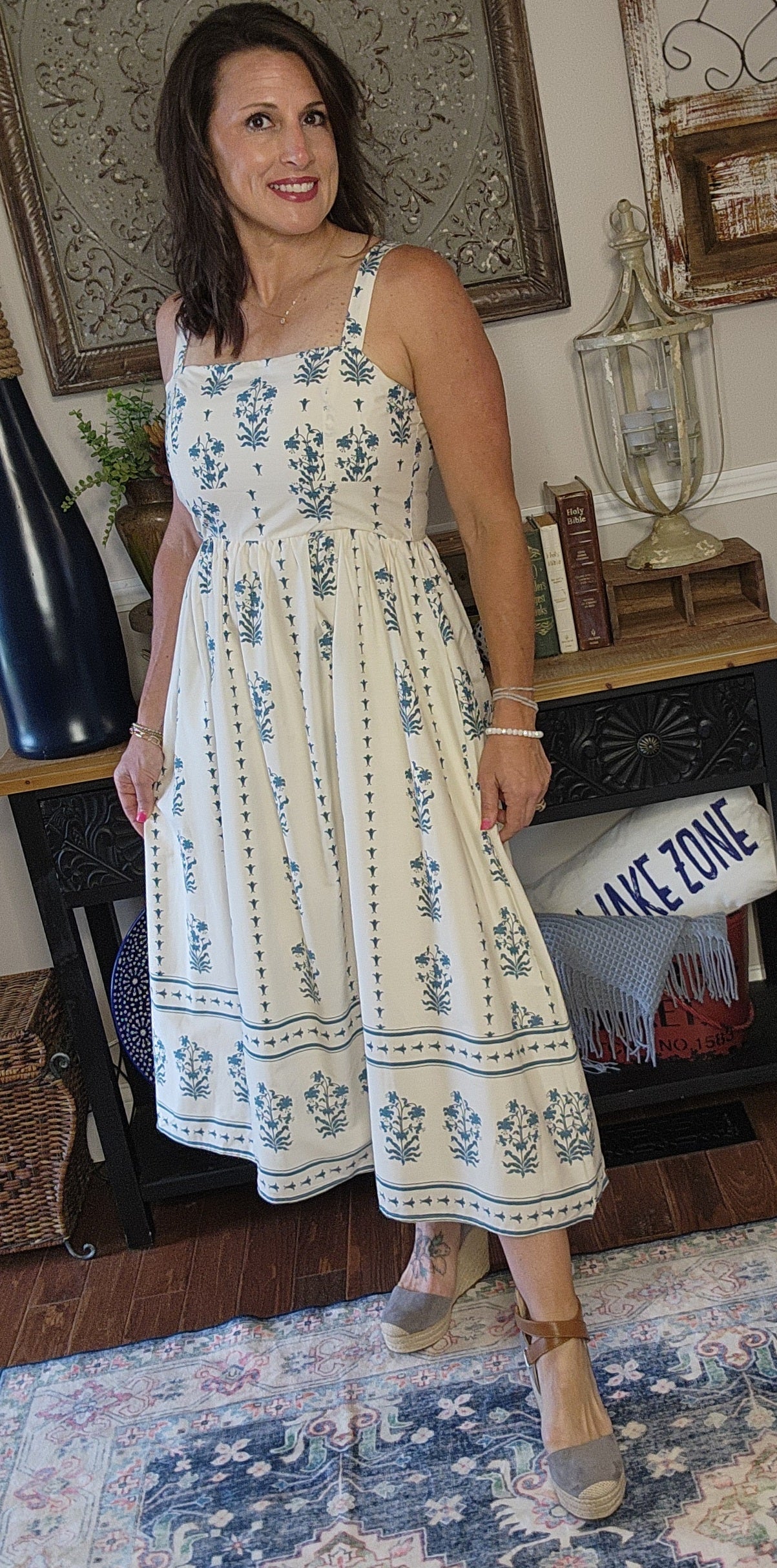 The Camila Floral Print Midi Dress