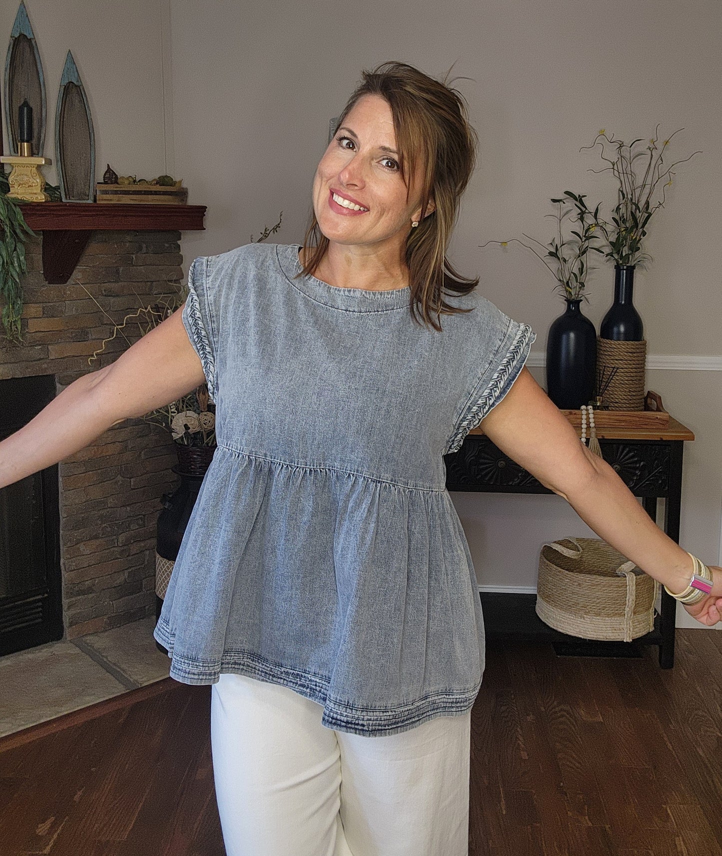 The Jolene Denim Top