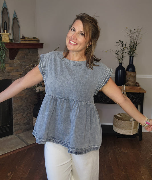 The Jolene Denim Top