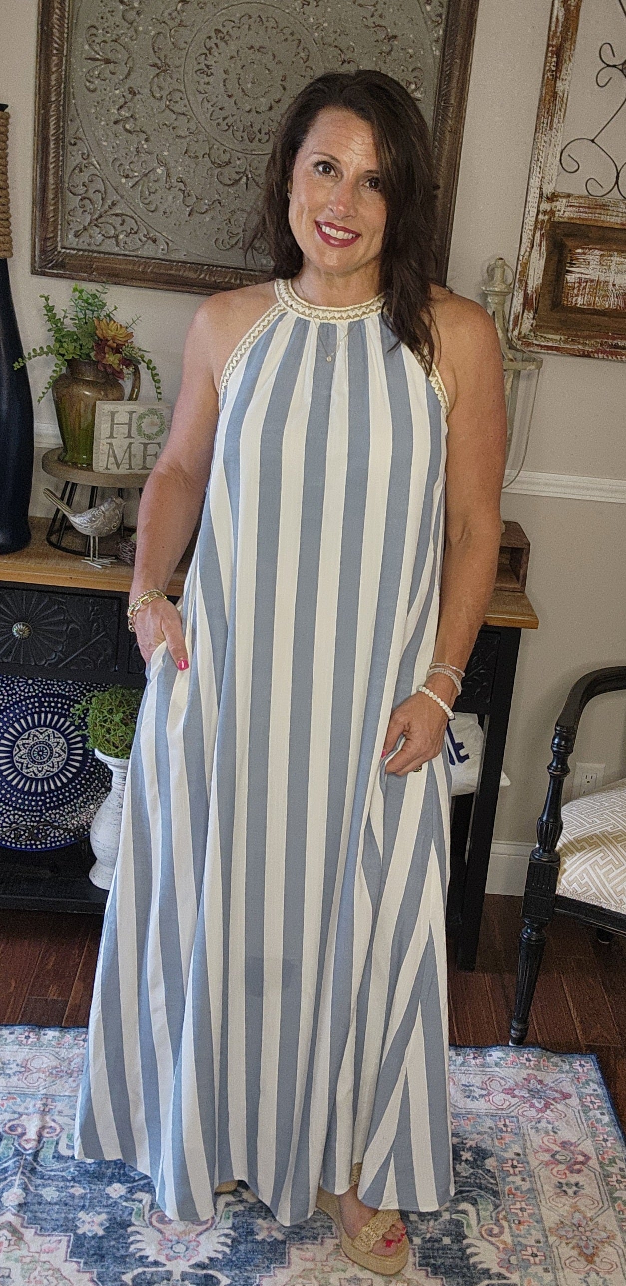 The Serena Halter Maxi Dress