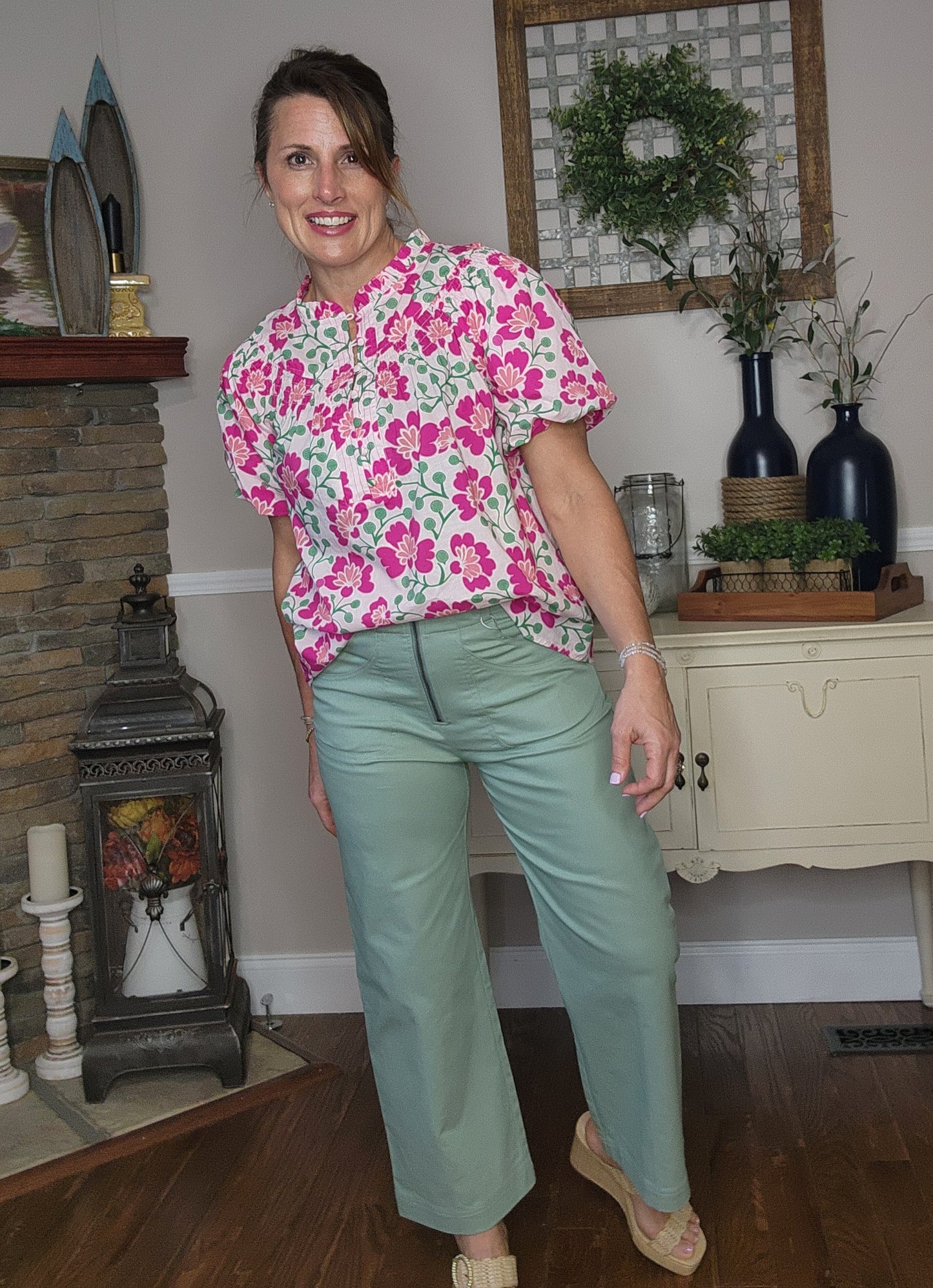 The Fiona Floral Puff Sleeve Top