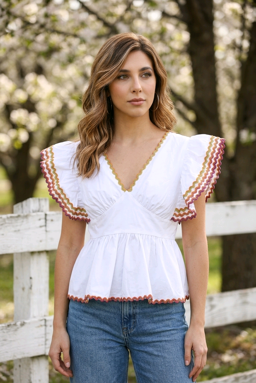 The Ava V-Neck Blouse